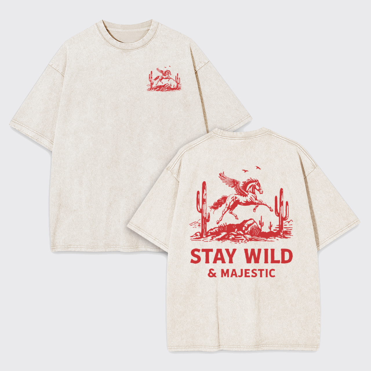 Vintage Stay Wild Majestic Desert Garment-dye Tees