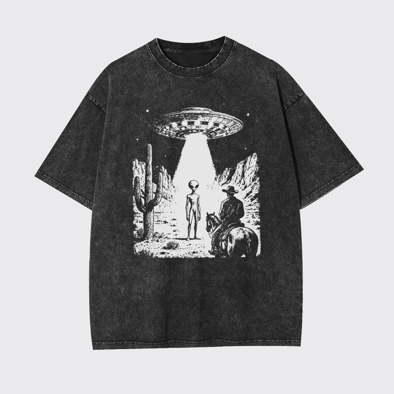 Alien Cowboy UFO Garment-dye Tees