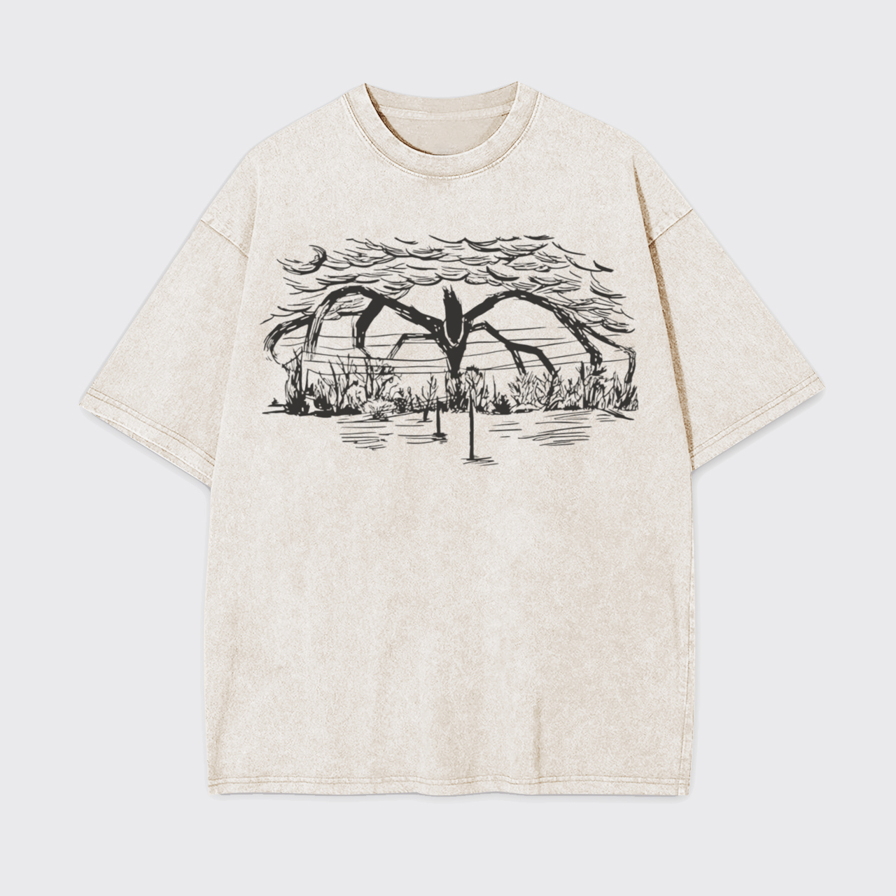 Retro Horror TV Show Garment-dye Tees