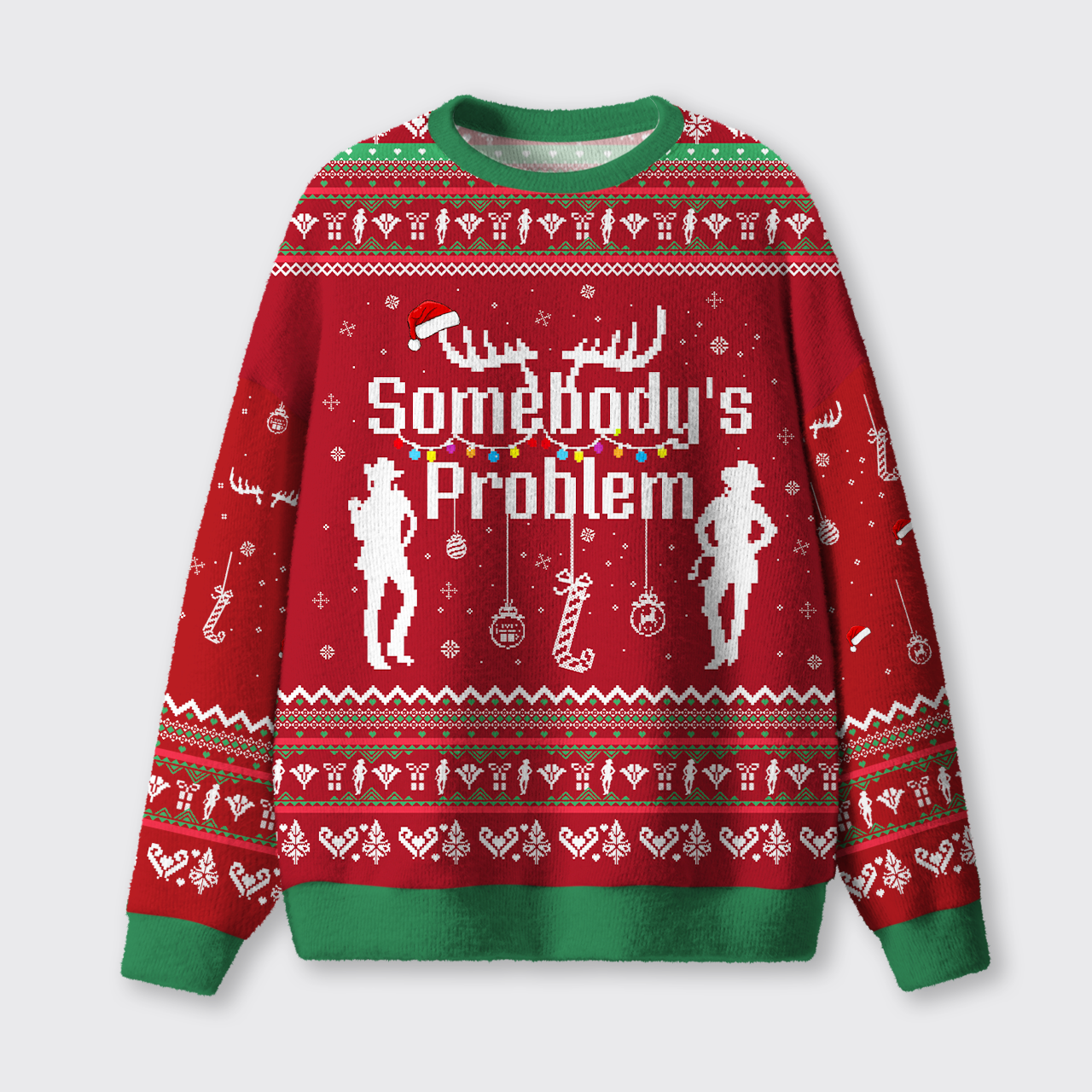 Somebody's Problem Couple Ugly Knit Sweatshirt