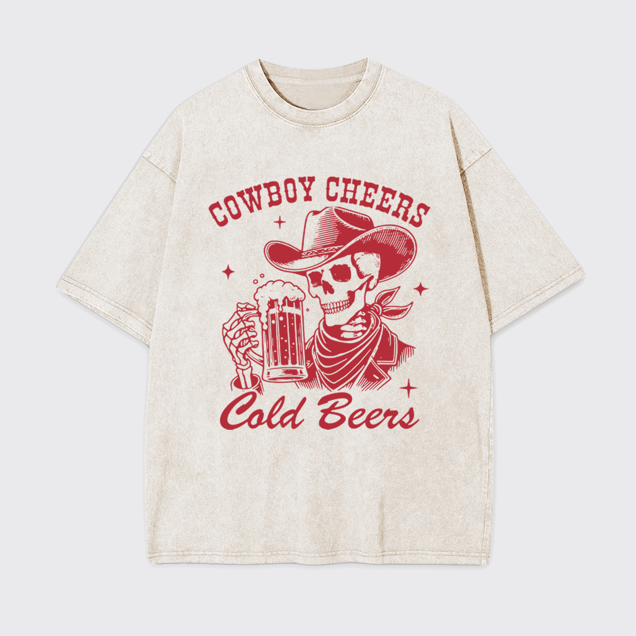 Cowboy Cheers Cold Beers Garment-dye Tees