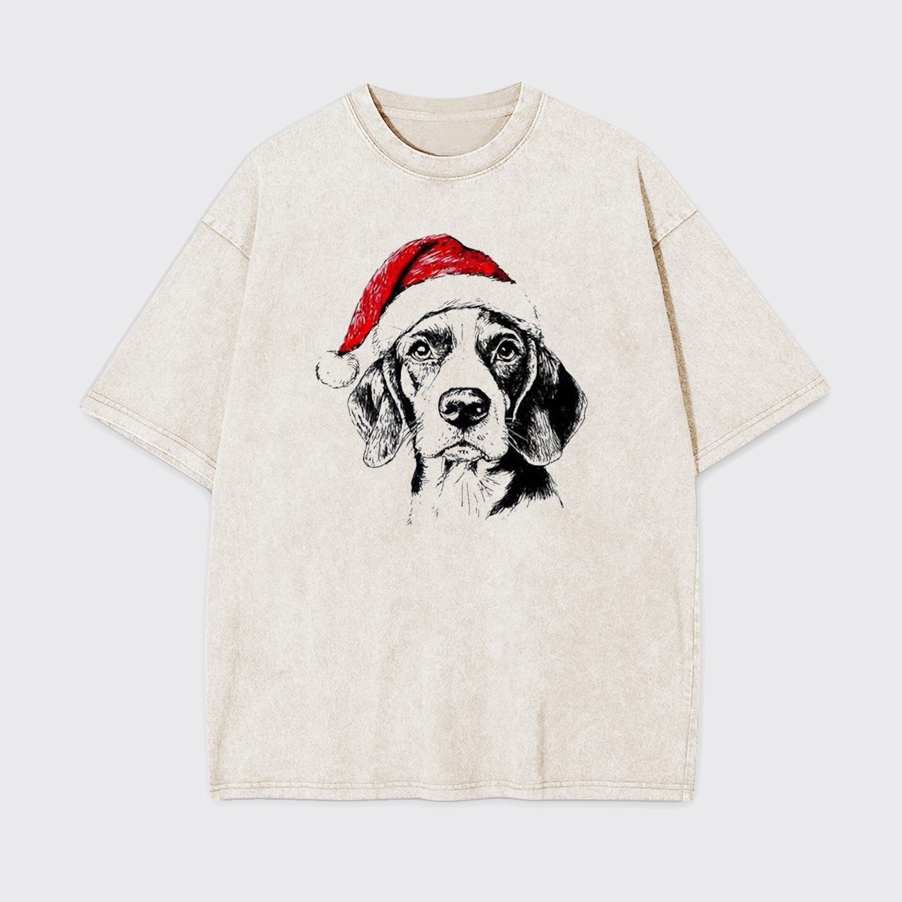 Custom Santa Paws Dog Breed Garment-dye Tees