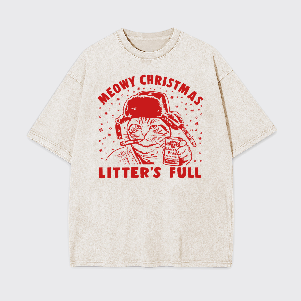 Meowy Christmas Litter's Full Garment-dye Tees