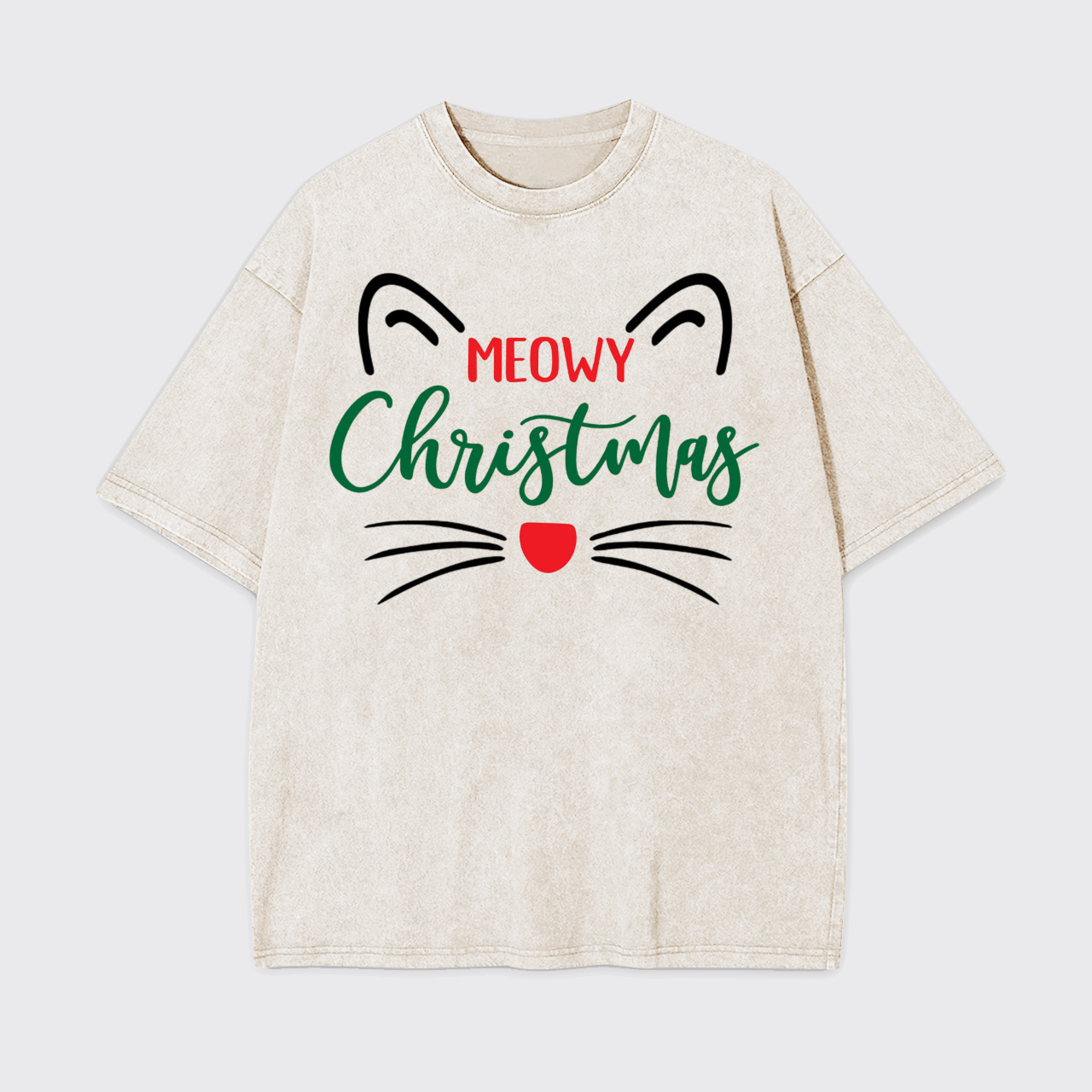 Meowy Christmas Garment-dye Tees