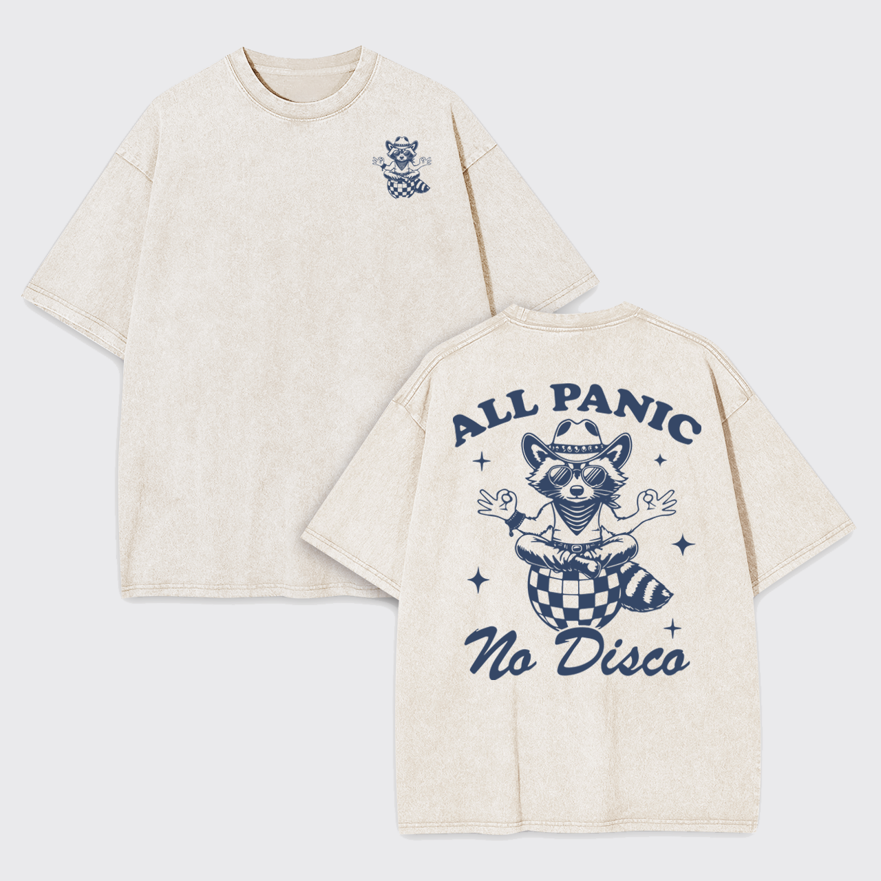 Humor Sayings-All Panic No Disco Garment-dye Tees