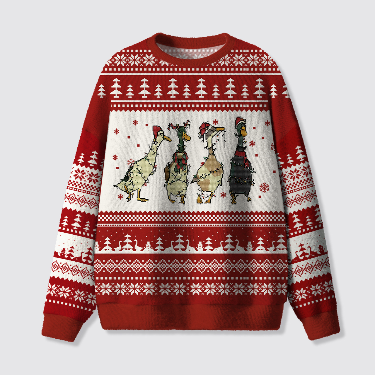 Quackin' Christmas Ugly Knit Sweatshirt