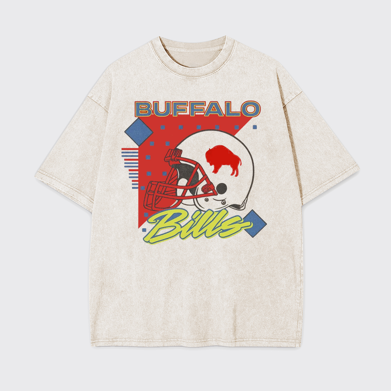90s Retro Vintage Style Football Garment-dye Tees