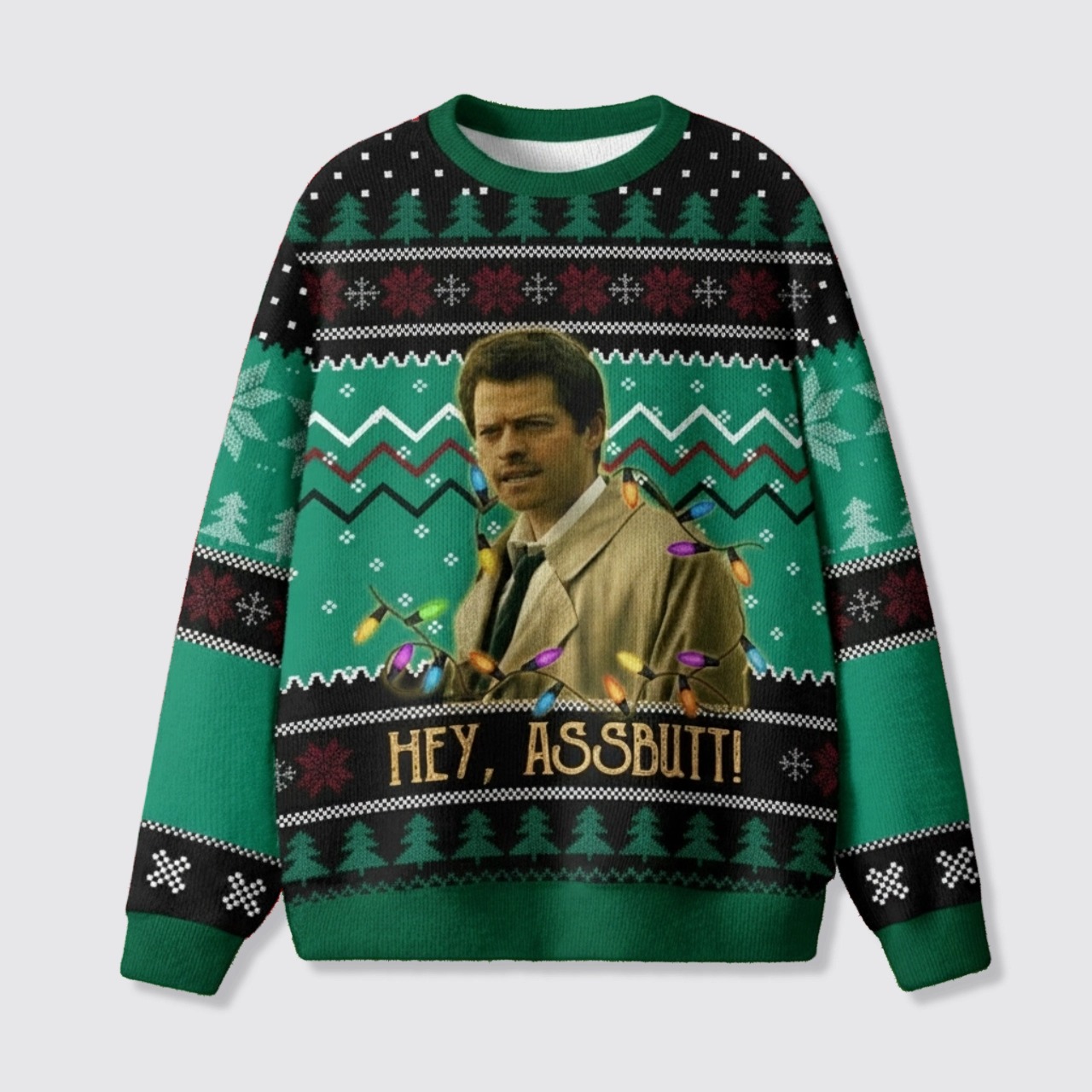 Retro Movie Quote Ugly Knit Sweatshirt