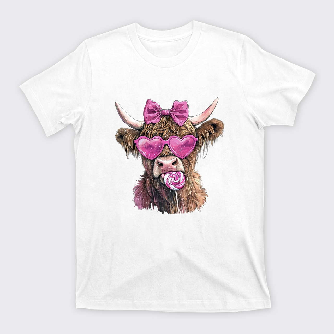 Highland Cow Valentine's Day T-Shirts