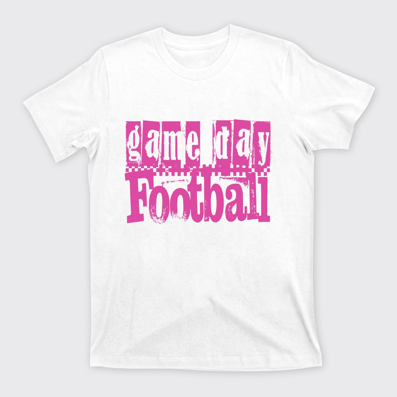 Game Day Football Retro Checkered T-Shirts