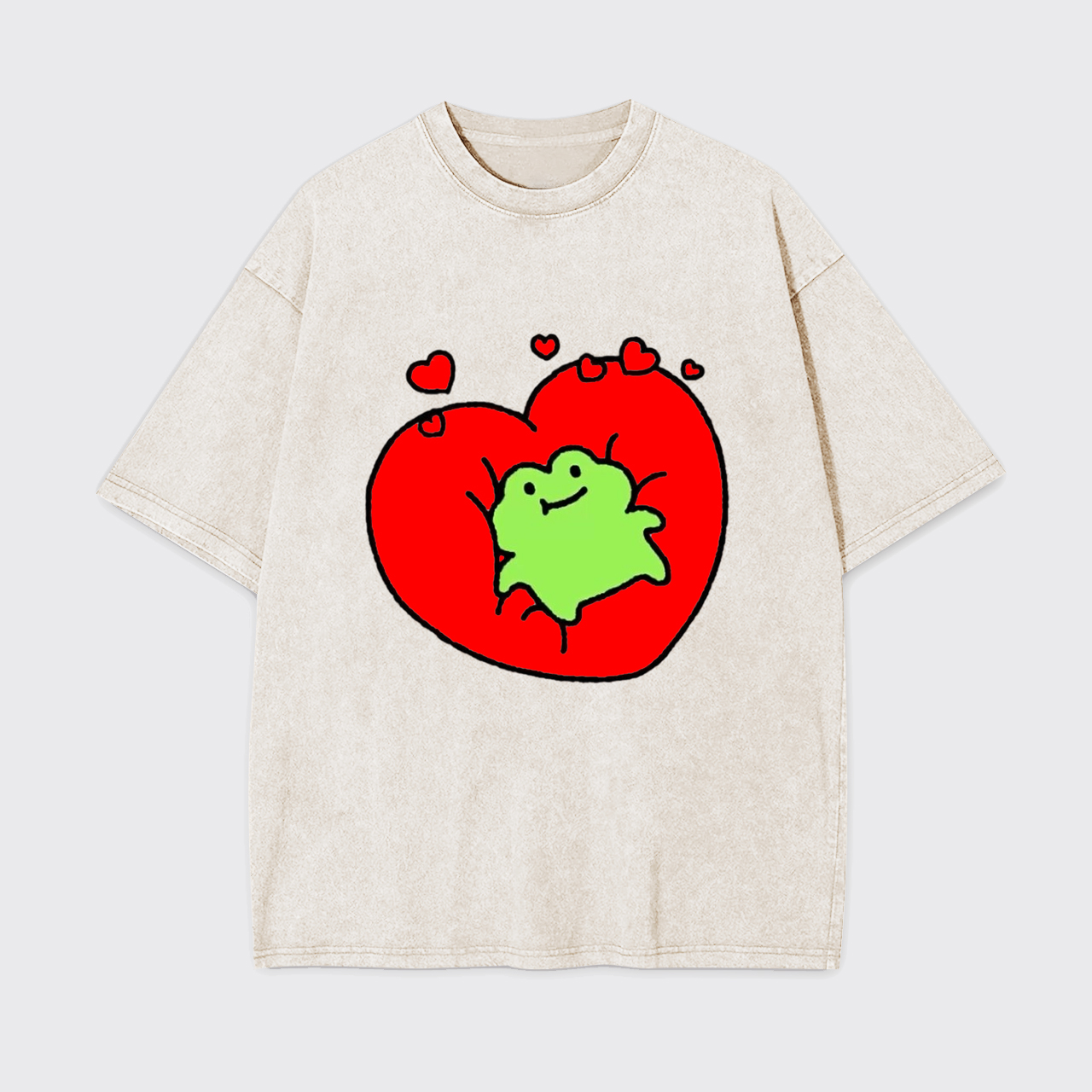 Heartbeat Frog Garment-dye Tees