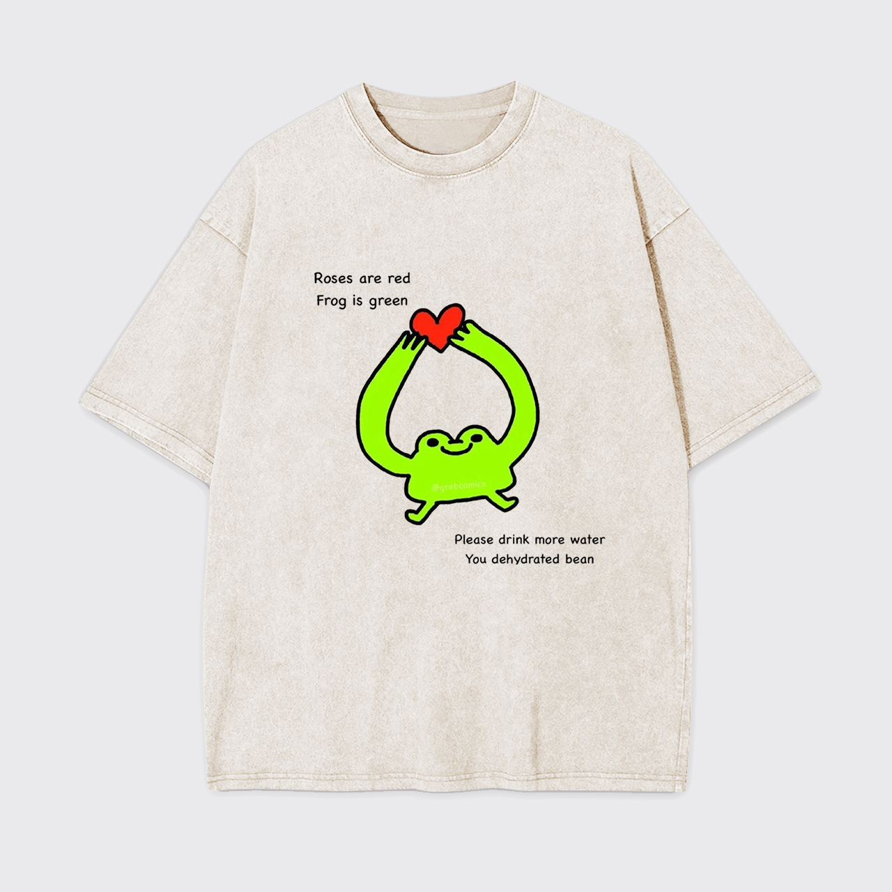 Roses Are Red Frog Is Green Garment-dye Tees