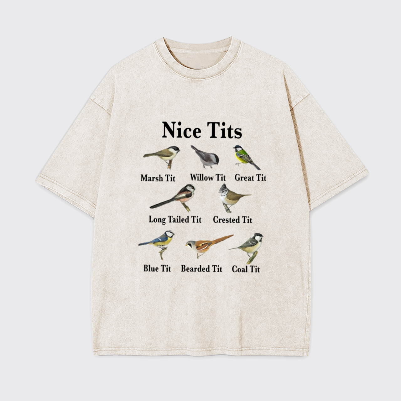 Funny Bird Tits Garment-dye Tees