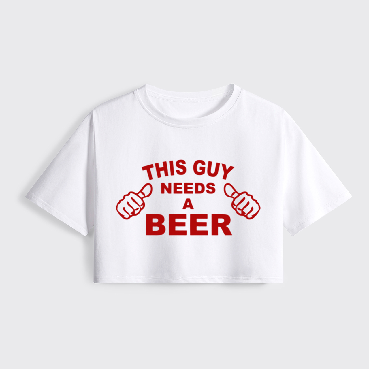 This Guy Needs a Beer Cropped Boxy Tee