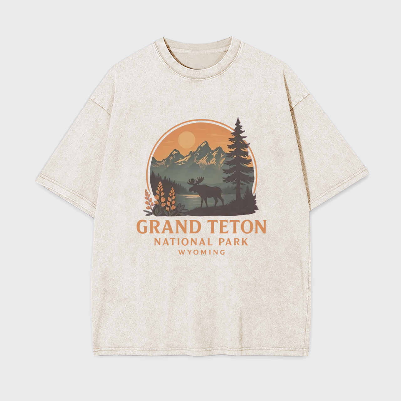 Retro Gand Teton National Park Garment-dye Tees