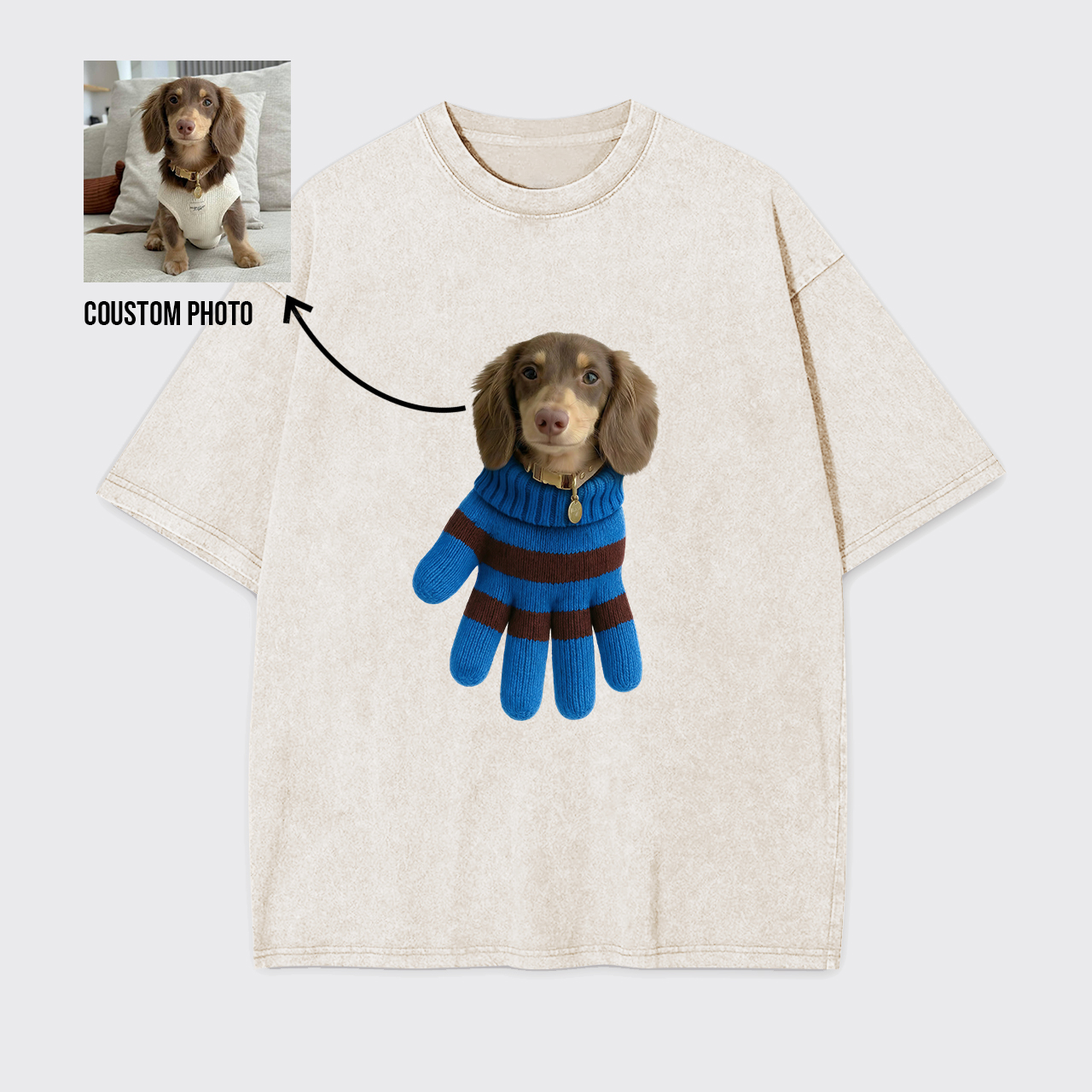 Personalized Pet in a Glove Garment-dye Tees