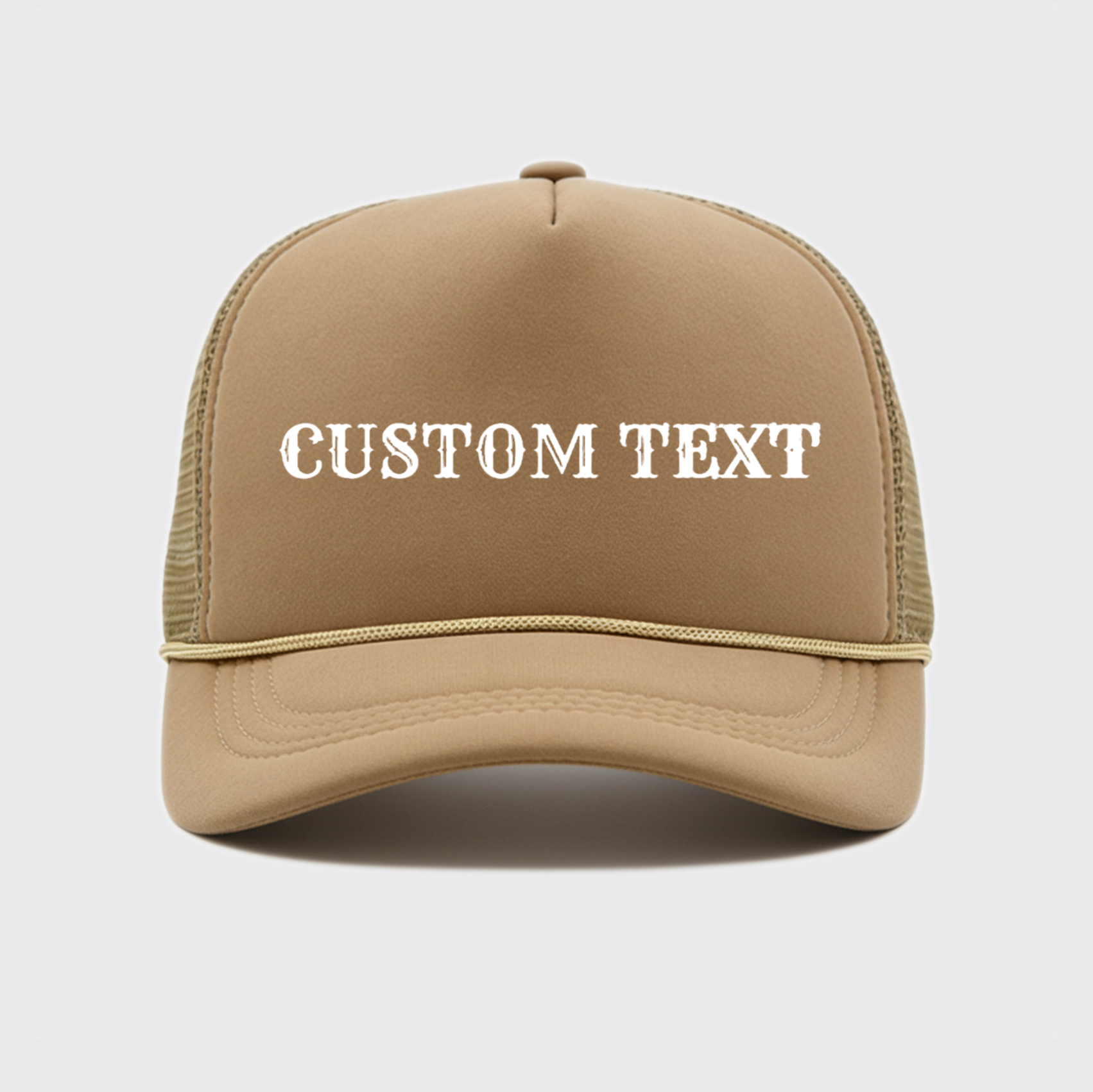 Custom Text Solid Color Trucker Hat