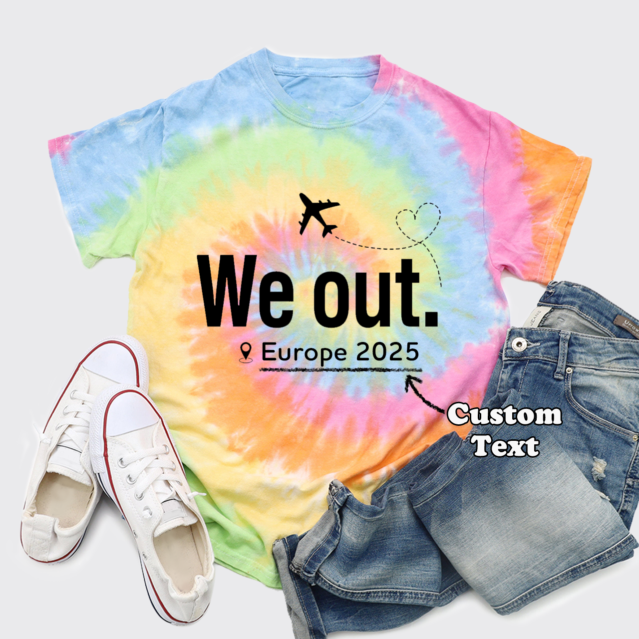 Personalized Traveling We Out Tie Dye Shirts
