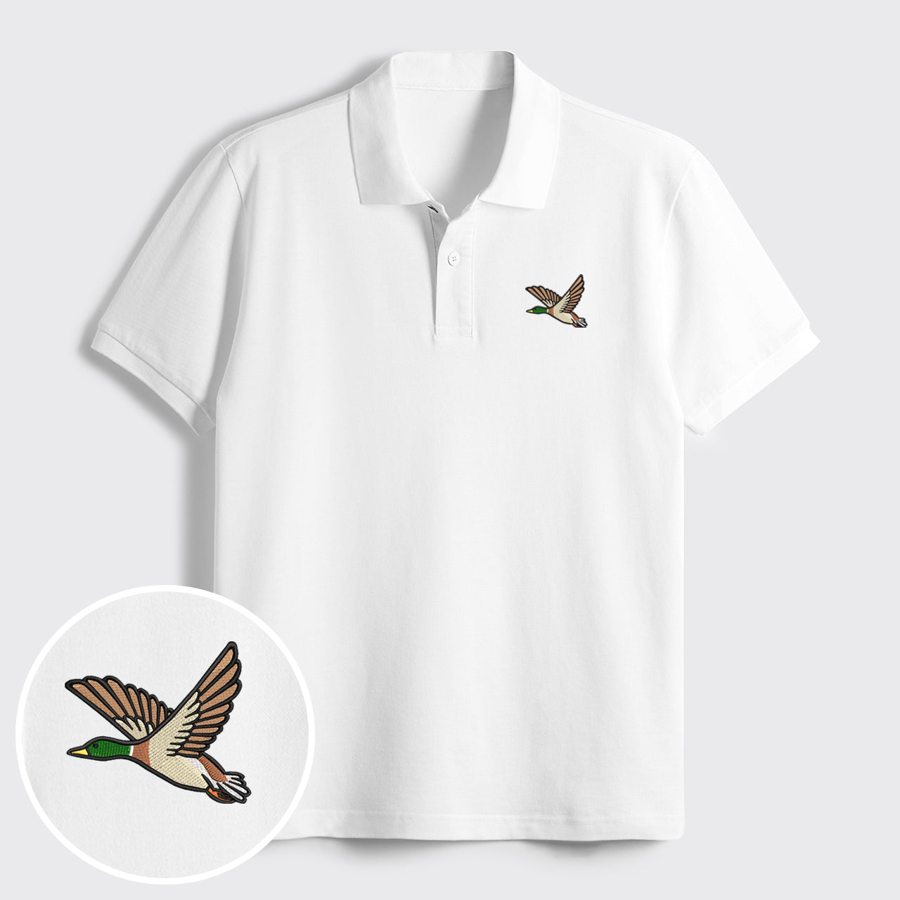 Flying Duck Embroidered Polo Shirts