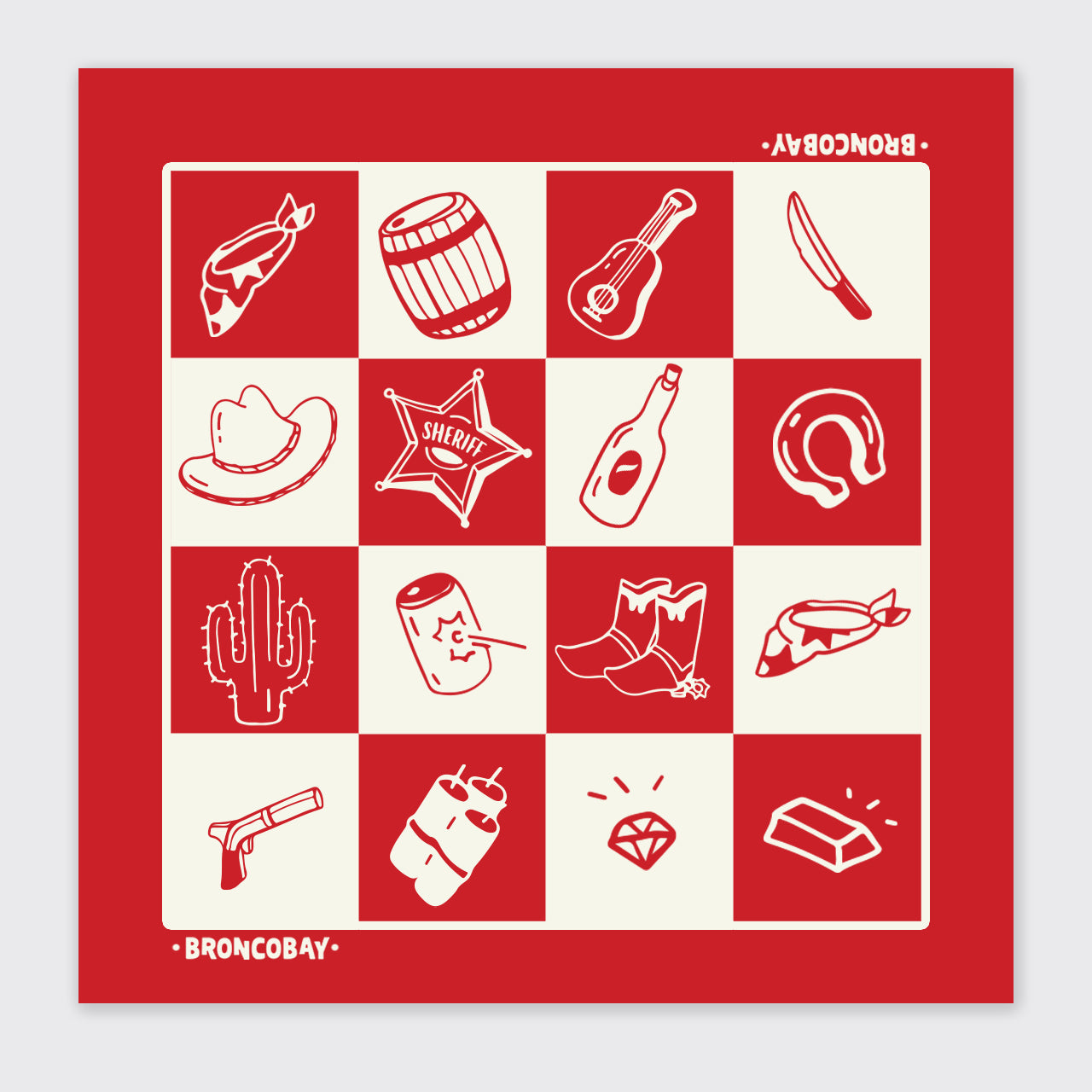 Rodeo Spirit Iconic Cowboy_Broncobay Bandana