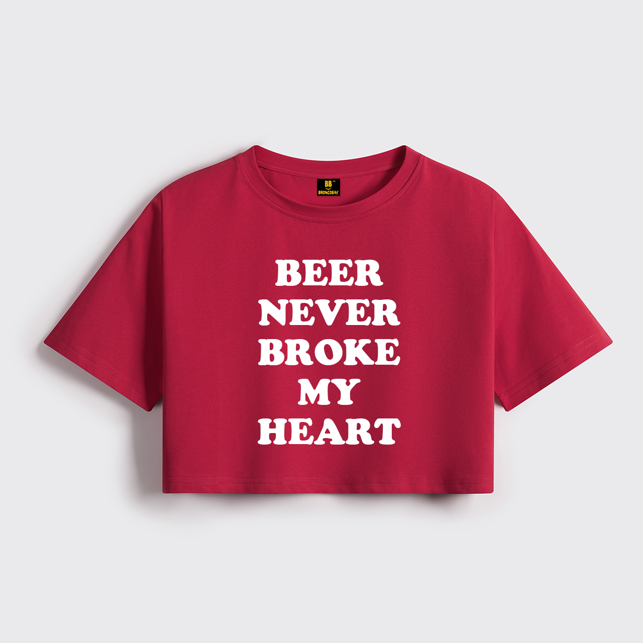 Beer Never Broke My Heart Cropped Boxy Tee