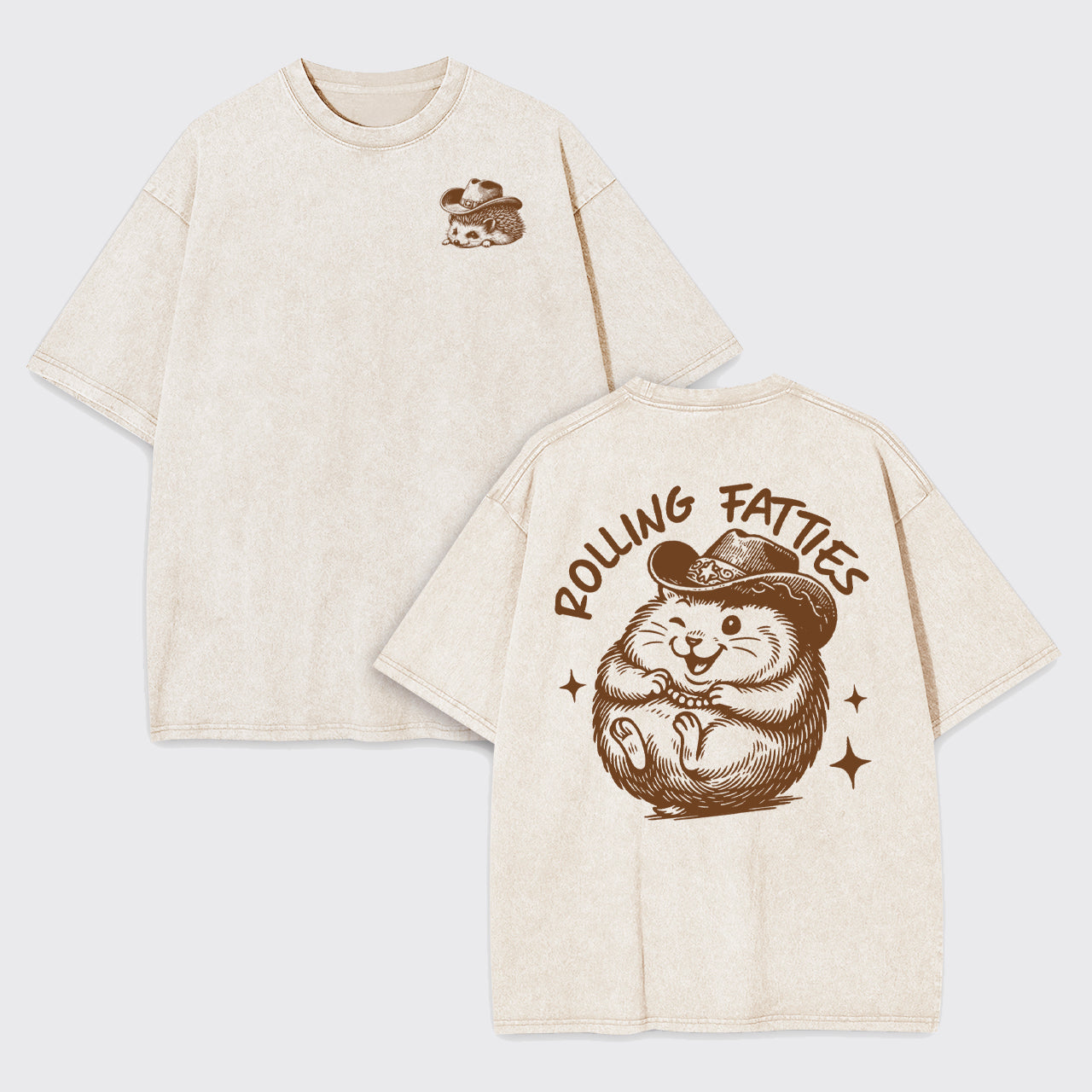 Sassy Humorous-Rolling Fatties Garment-dye Tees