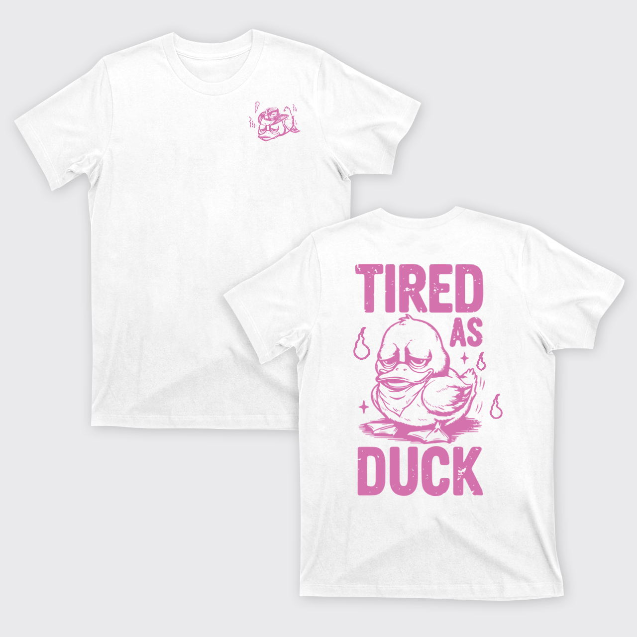 Funny Duck-Tired As Duck T-Shirts