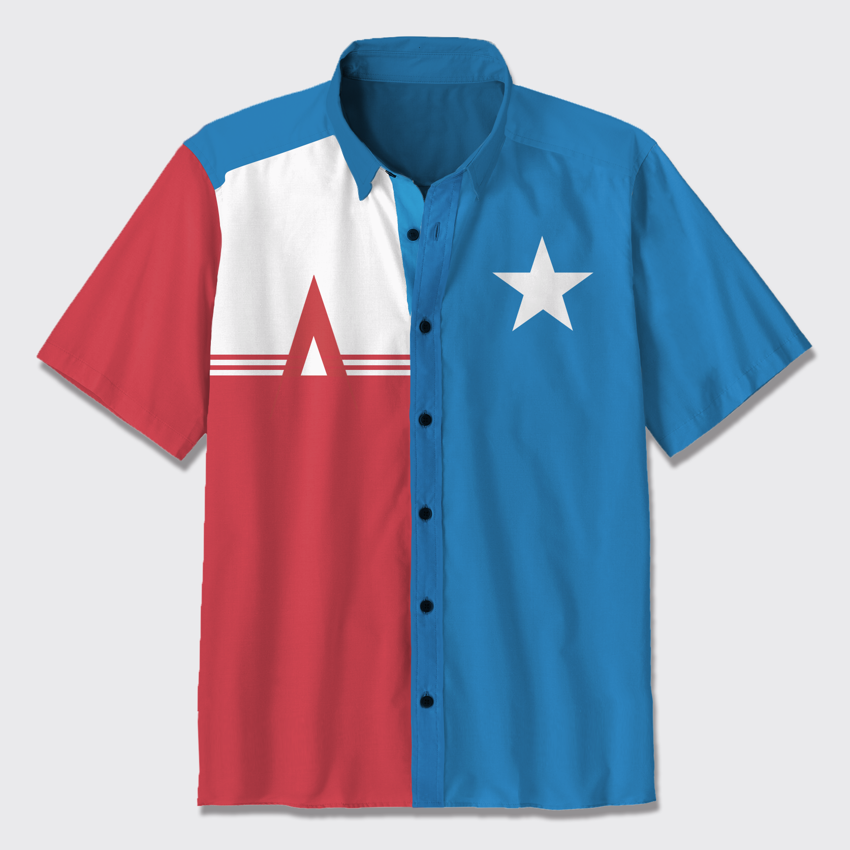 Independence Day-Star Flag Button Up Shirts