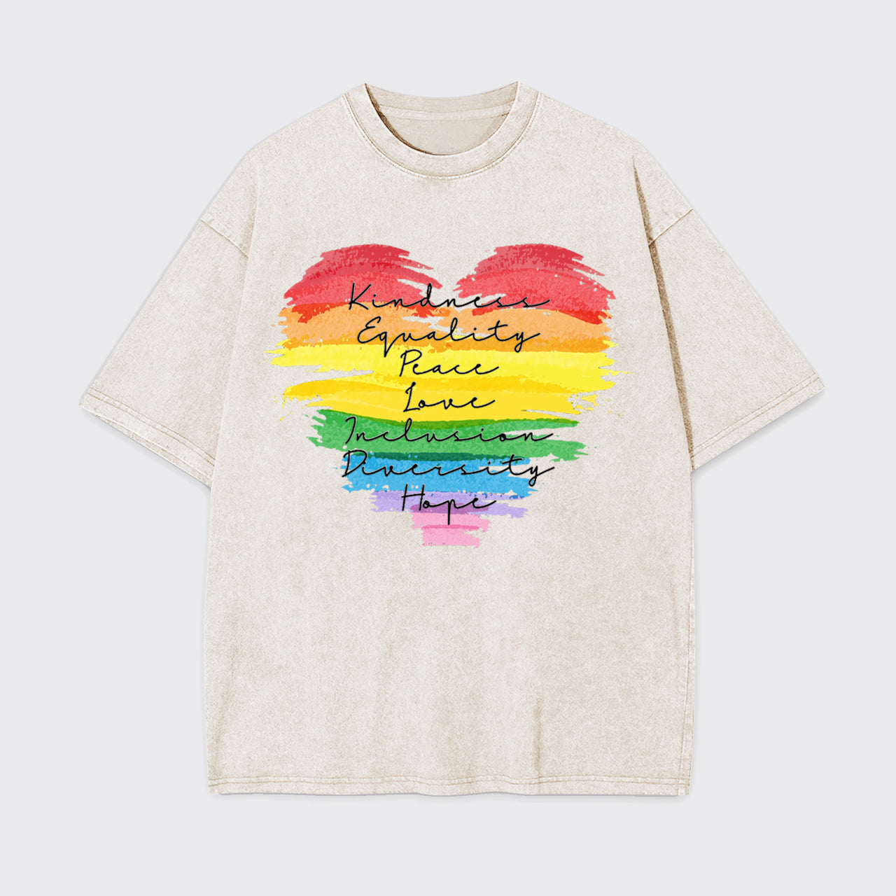 Kindness Equality Peace Love Garment-dye Tees