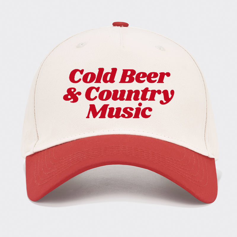 Cold Beer And Country Music Baseball Cap