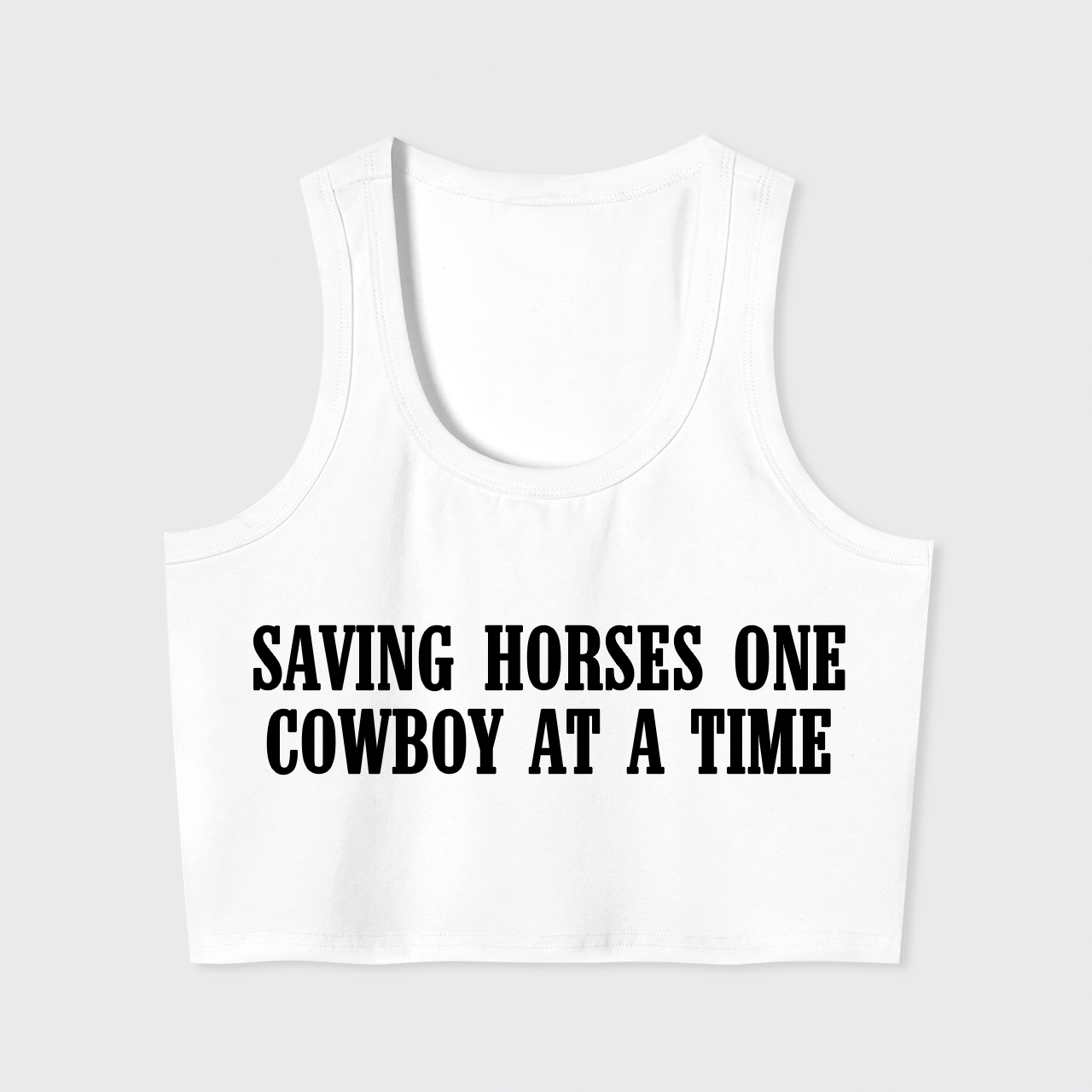 Saving Horses One Cowboy At A Time Tank Top