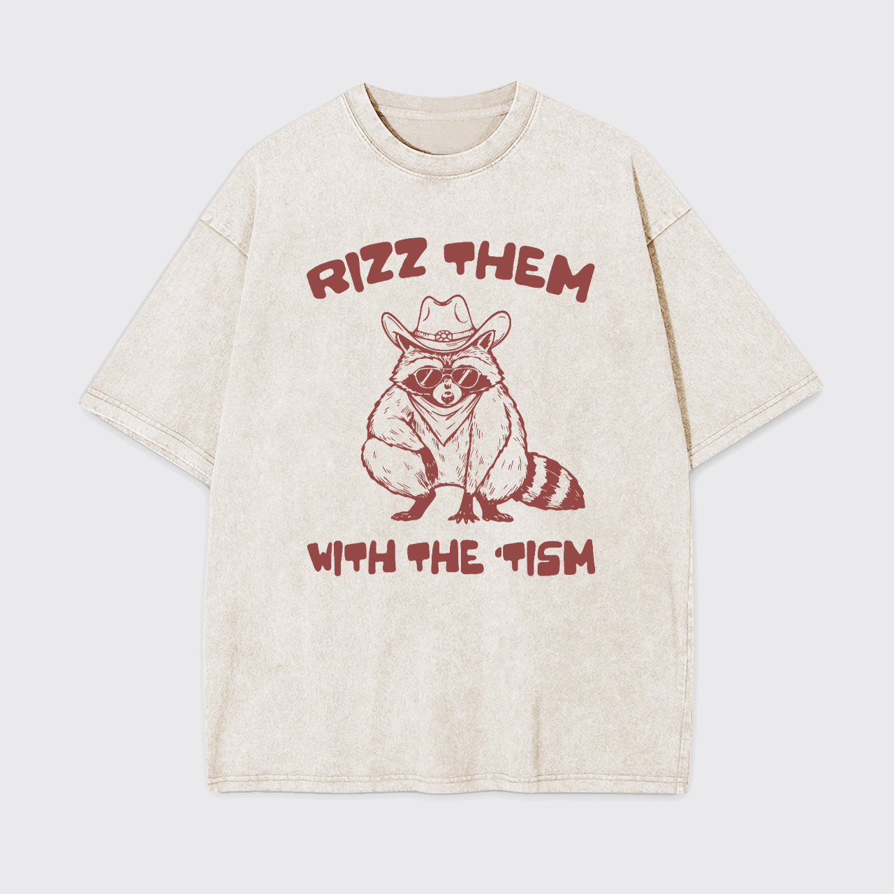 Funny Tism Raccoon Garment-dye Tees