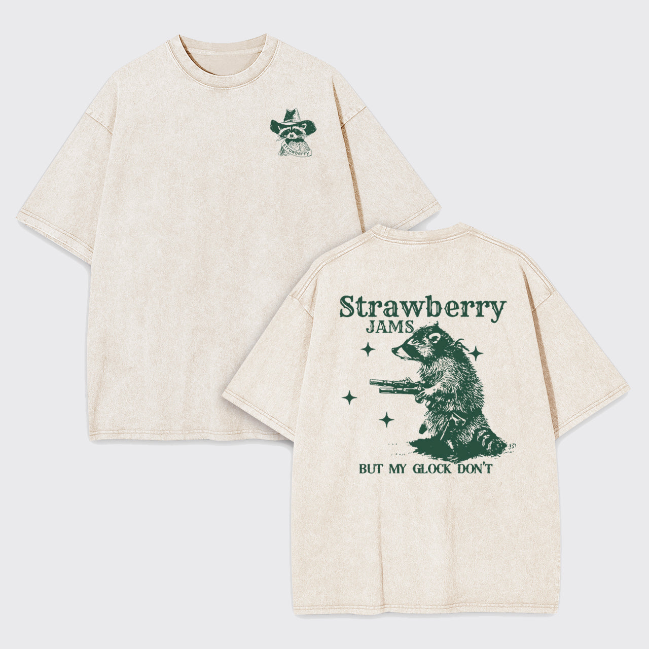 Snarky Sayings-Strawberry Jams But My Glock Don't Garment-dye Tees