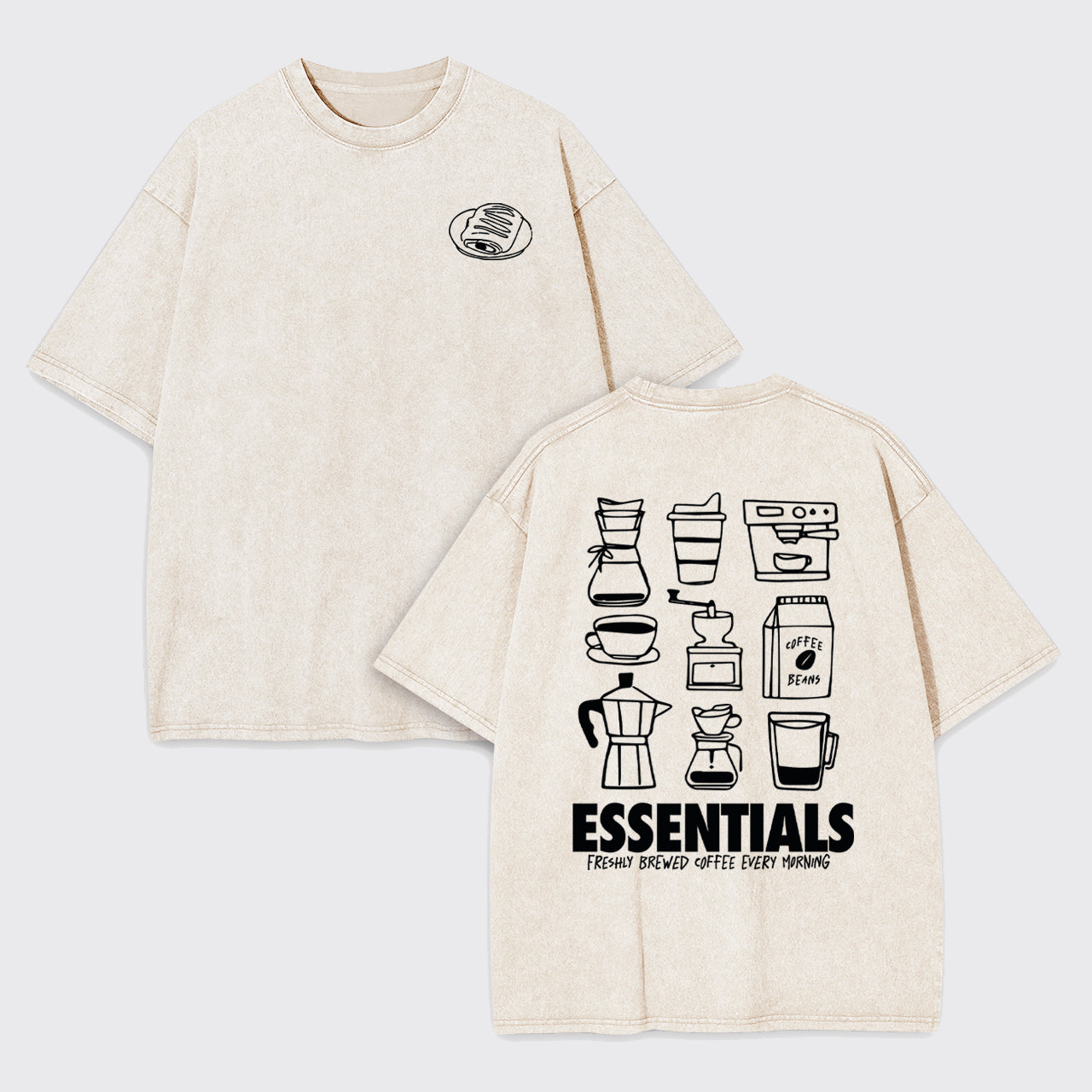 Loose Coffee Lover Back Garment-dye Tees