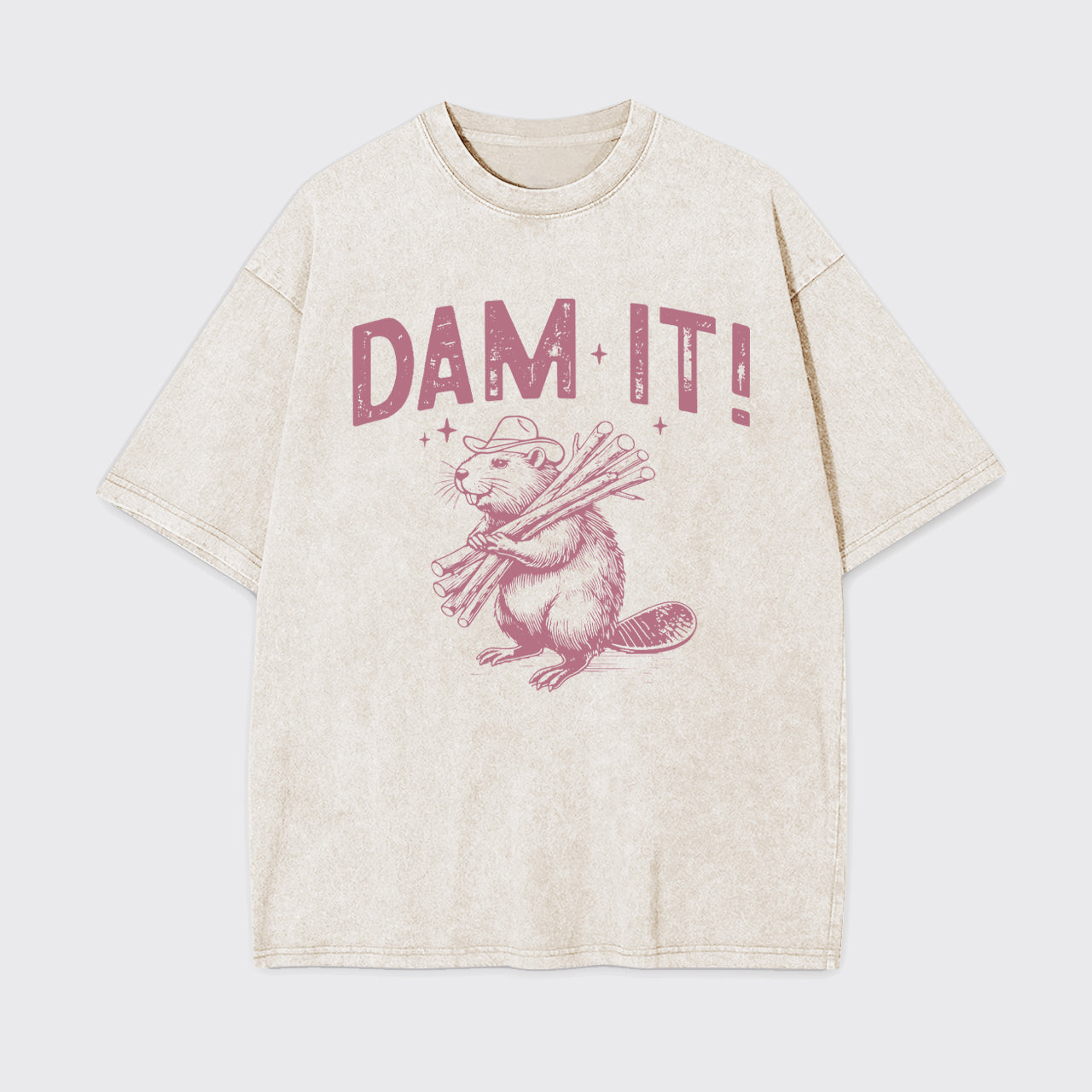 Funny Beaver,Dam It Garment-dye Tees