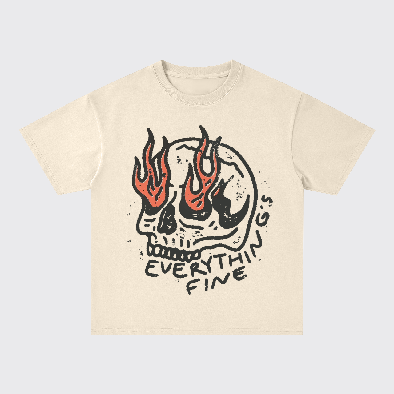 Everything Is Fine Oversize T-Shirts