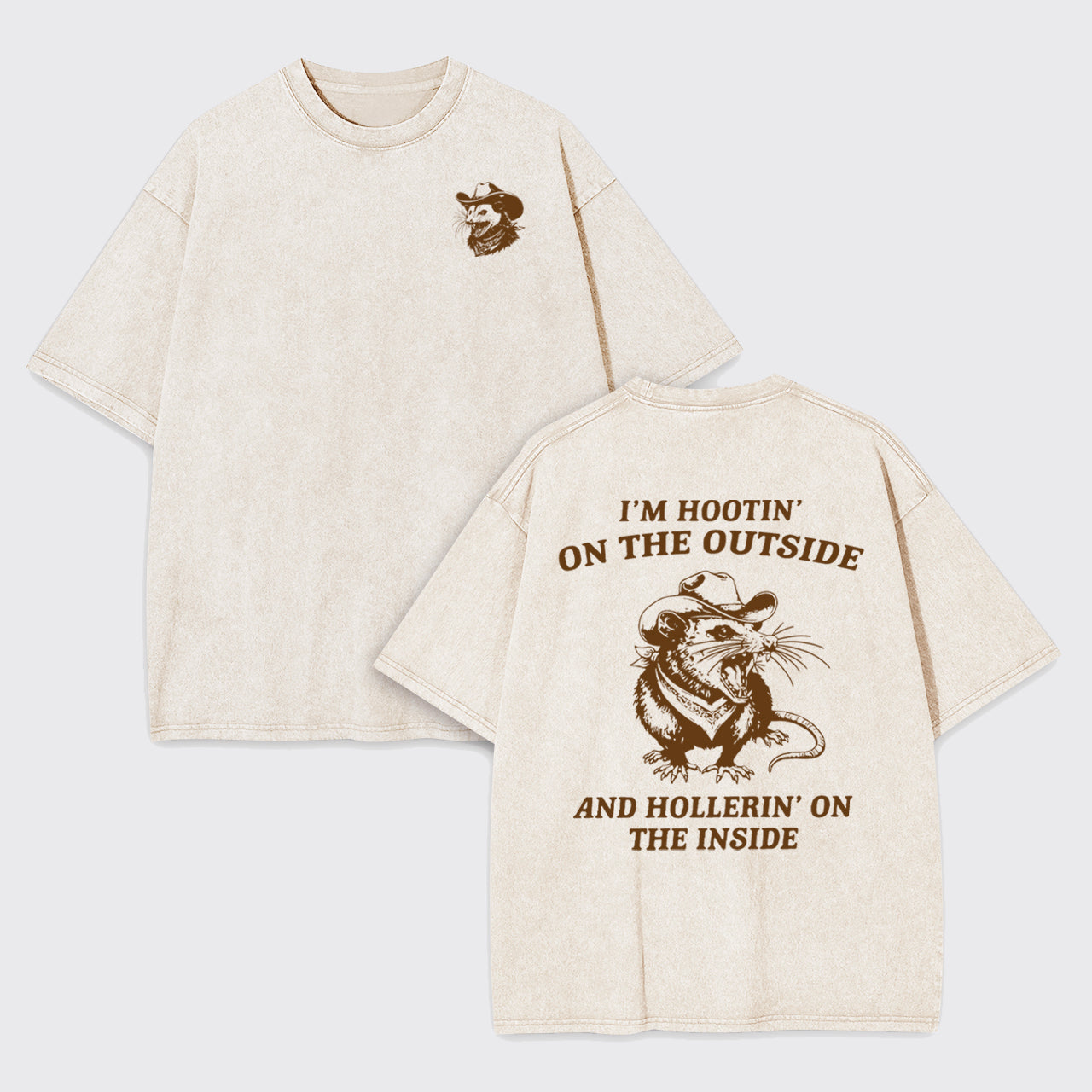 I'm Hootin' On The Outside Garment-dye Tees