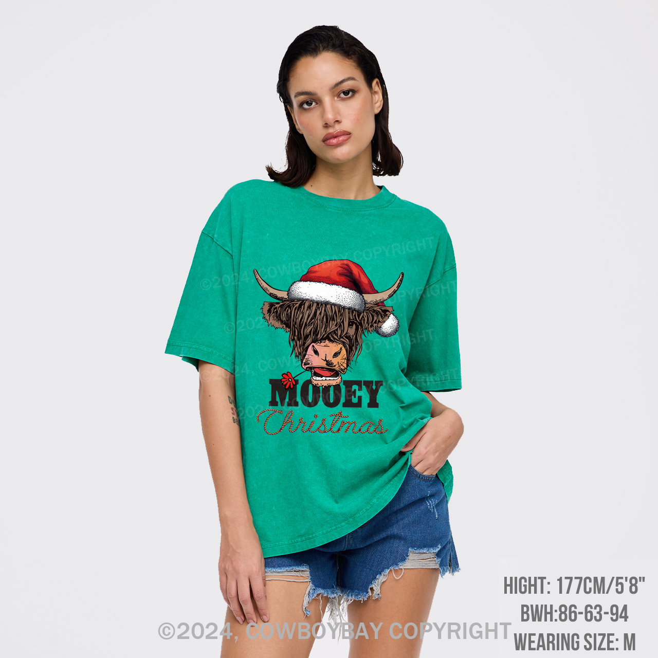 Cow Christmas Garment-dye Tees