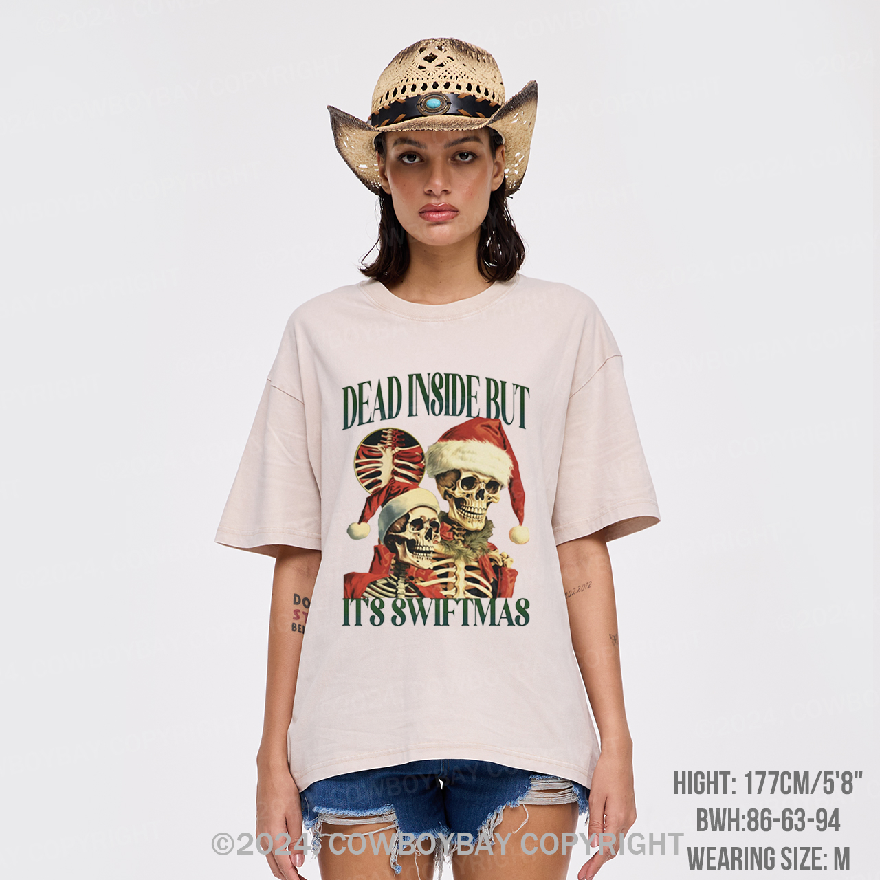 Dead Inside But It's Swiftmas Garment-dye Tees