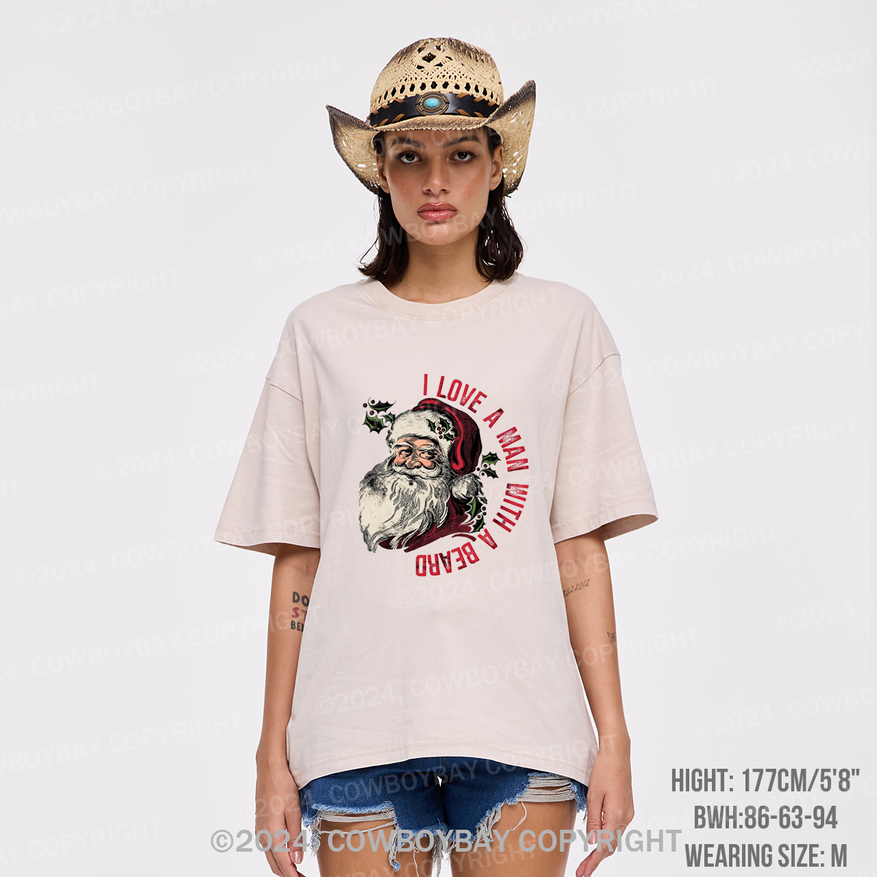 I Love A Man With A Beard Garment-dye Tees