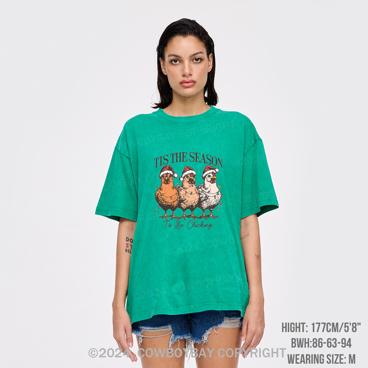 Tis The Season To Be Chicking Garment-dye Tees