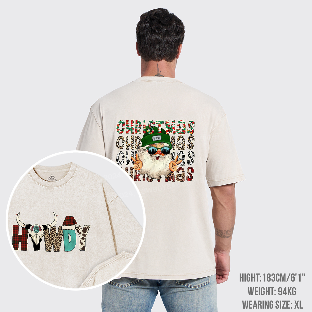 Cool Christmas Garment-dye Tees