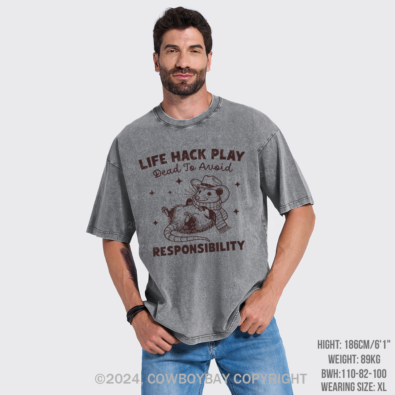 Life Hack Play Dead To Avoid Responsibility Garment-dye Tees