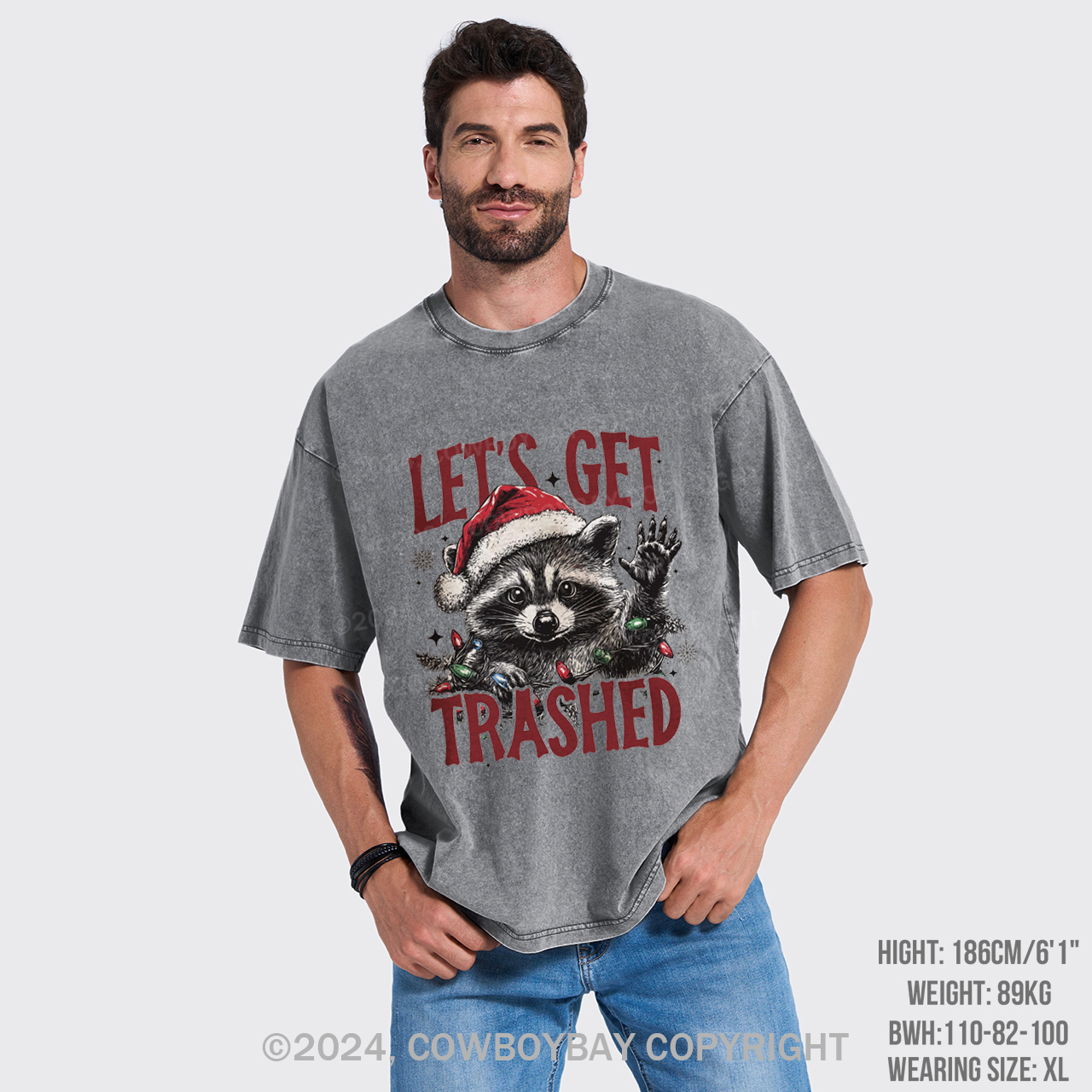 Let's Get Trashed Christmas Garment-dye Tees