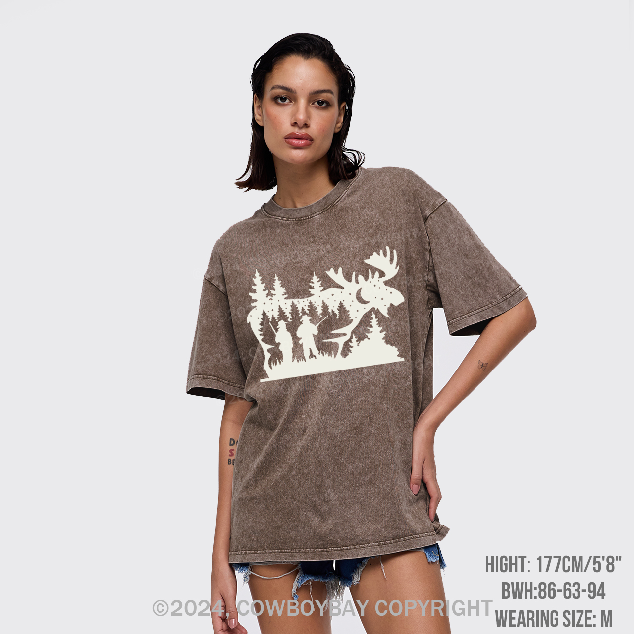 Moose Hunting Garment-dye Tees