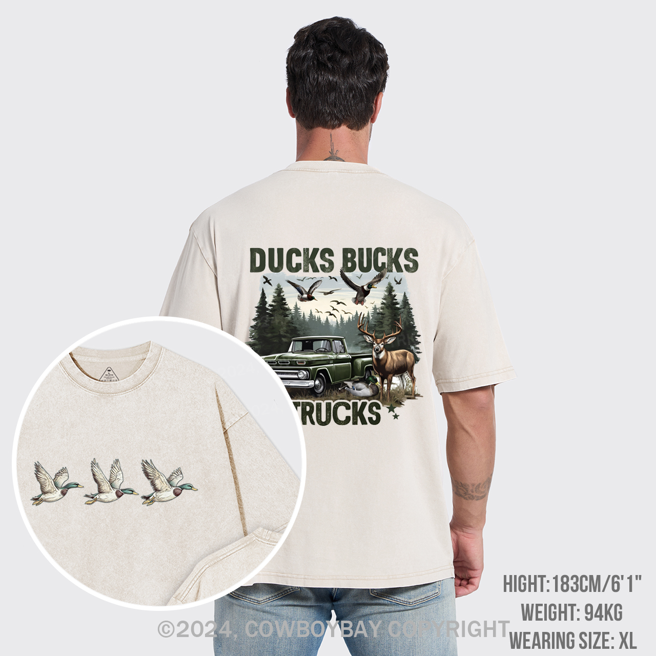 Bucks Ducks N'trucks Garment-dye Tees