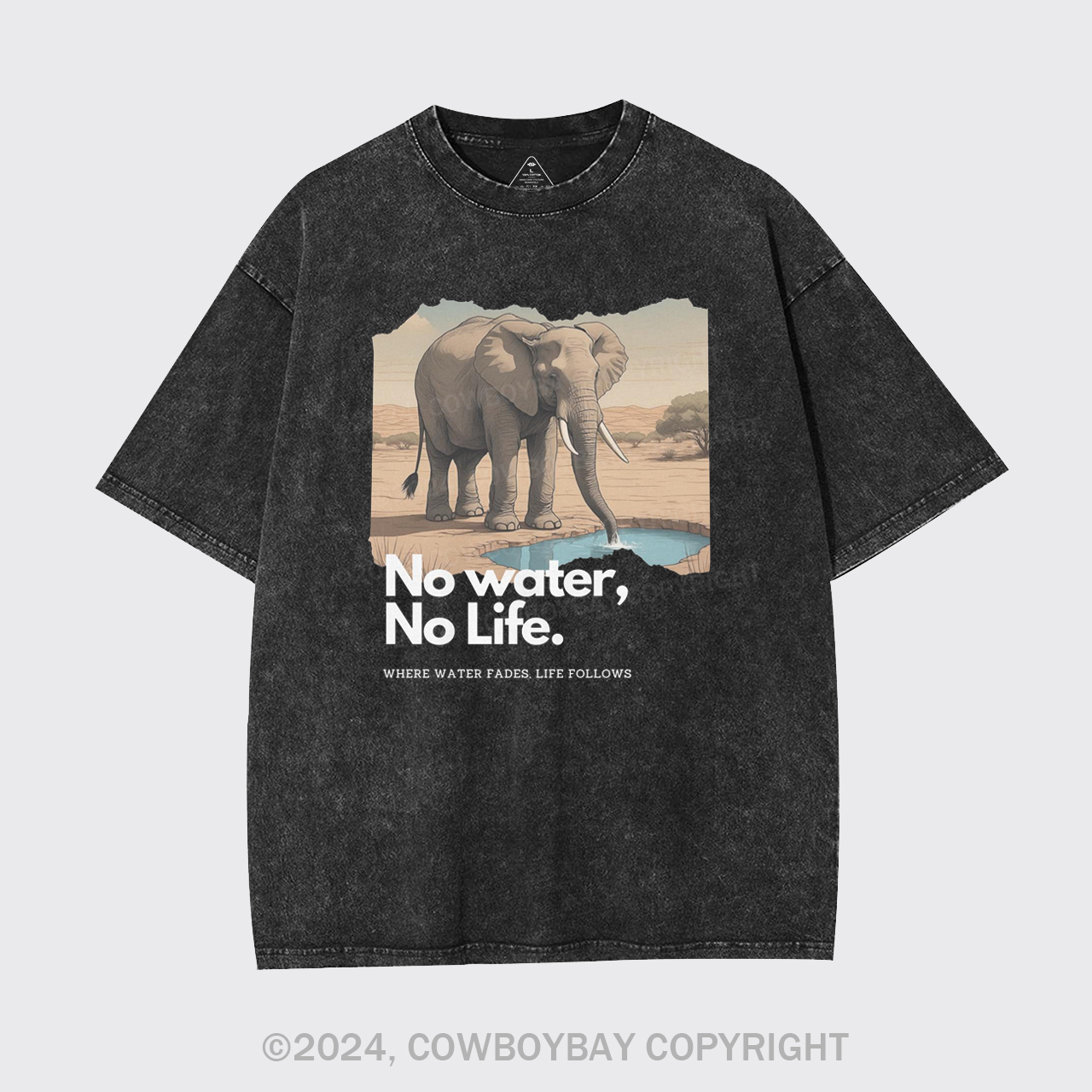 Elephant And Climate Change Protest Garment-dye Tees