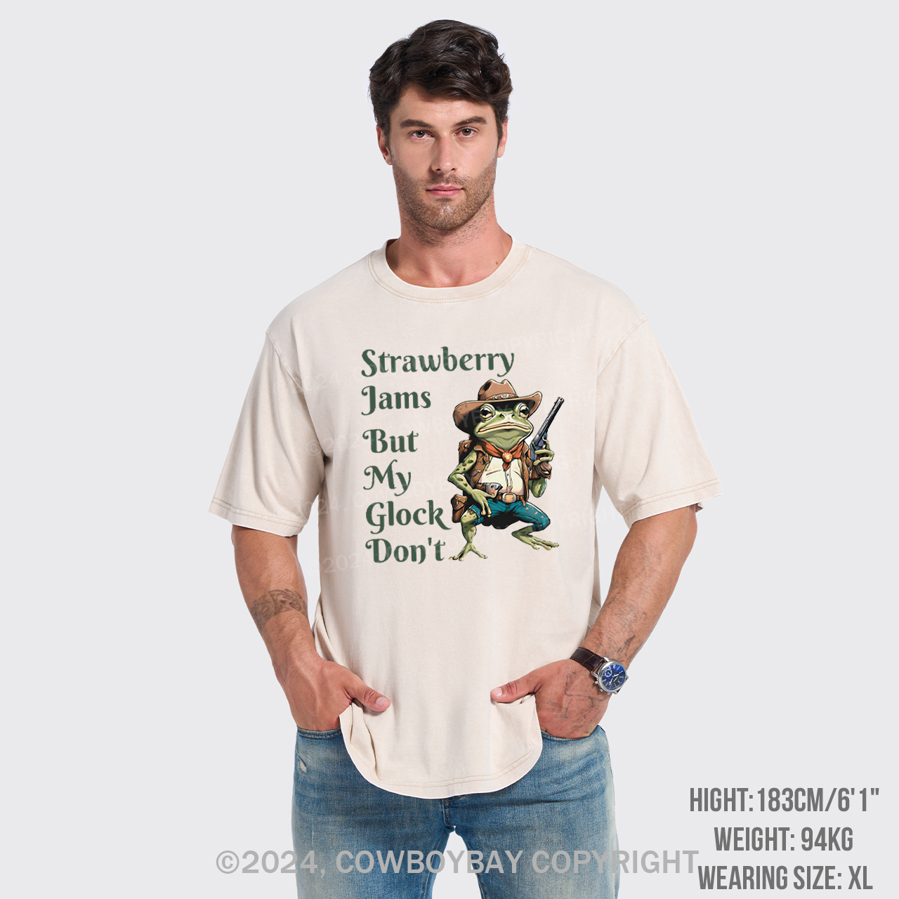 Strawberry Jams But My Glock Don't Garment-dye Tees