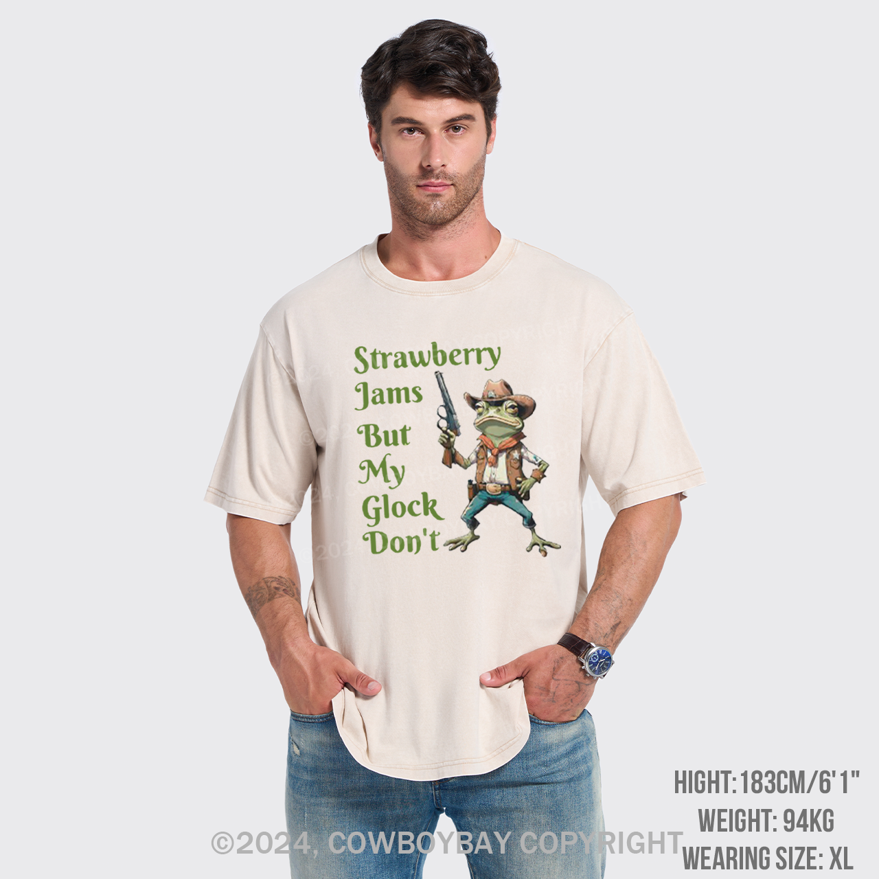 Strawberry Jams But My Glock Don't Garment-dye Tees