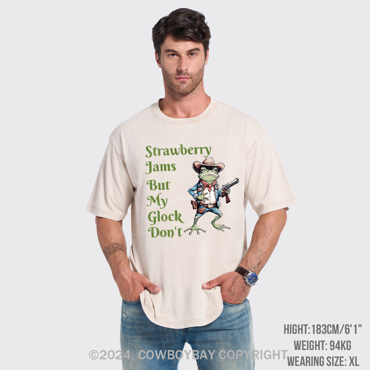 Strawberry Jams But My Glock Don't Garment-dye Tees